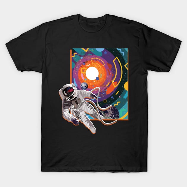 Astronaut In Space T-Shirt by jobieh shop